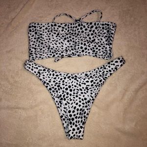 bandeu bikini top and cheeky bottoms!